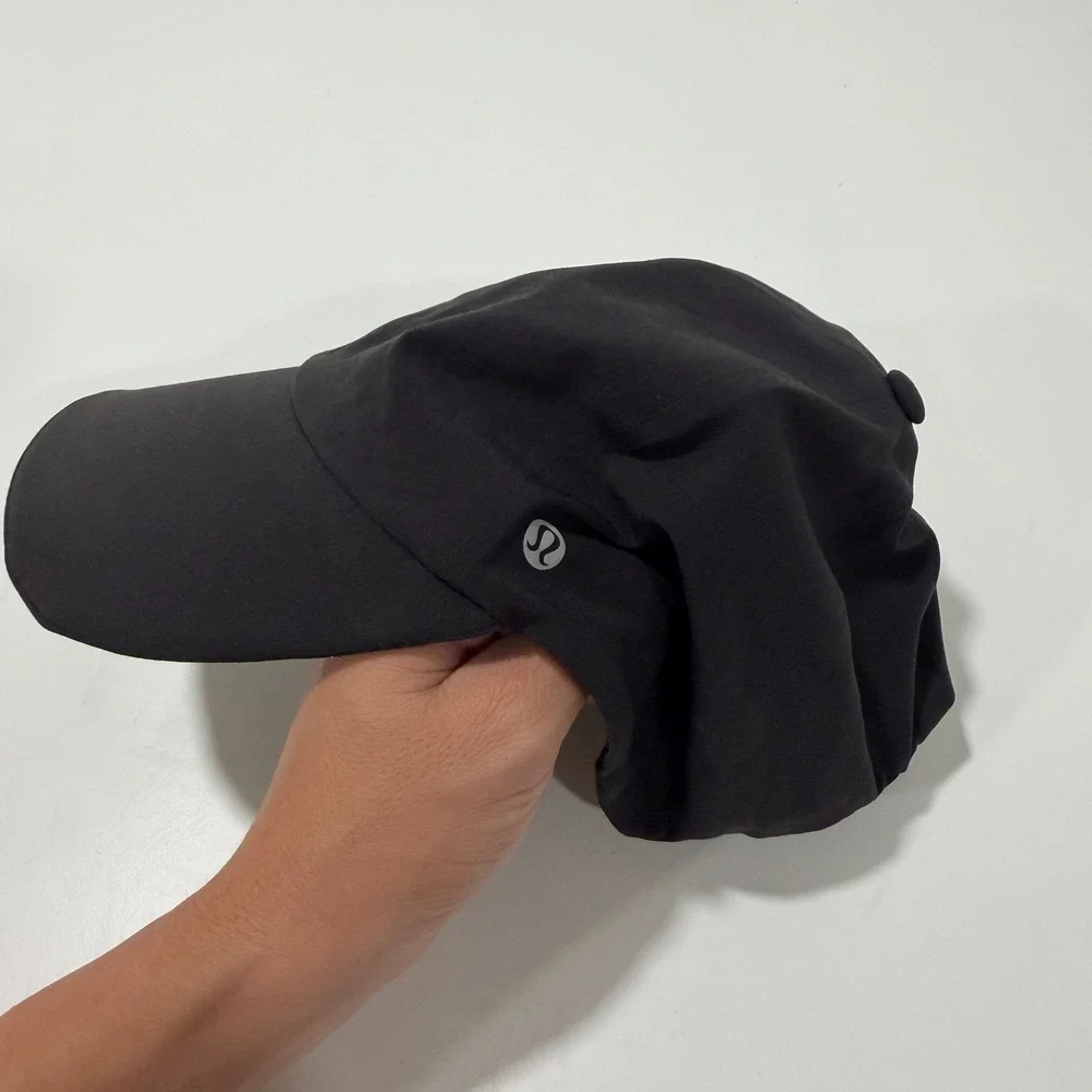 Lululemon Fast and Free Pony Hat Black Adjustable Running Cap LW9EF6S OS